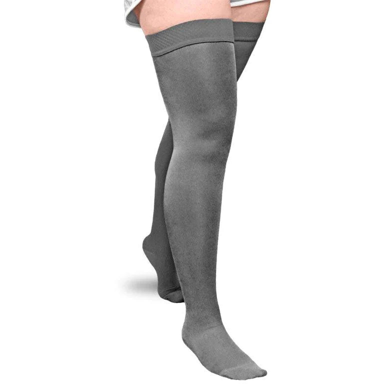 Thigh High Closed Toe, Silicone Top 15-20 mmHg
