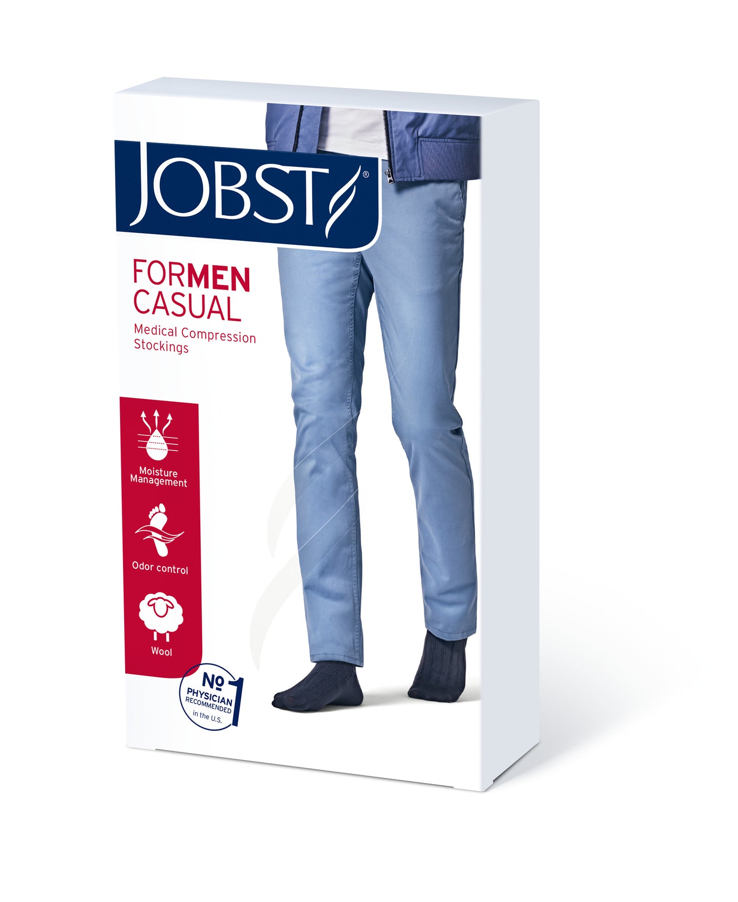 JOBST forMen Casual Compression Socks 15-20 mmHg Knee High Closed Toe