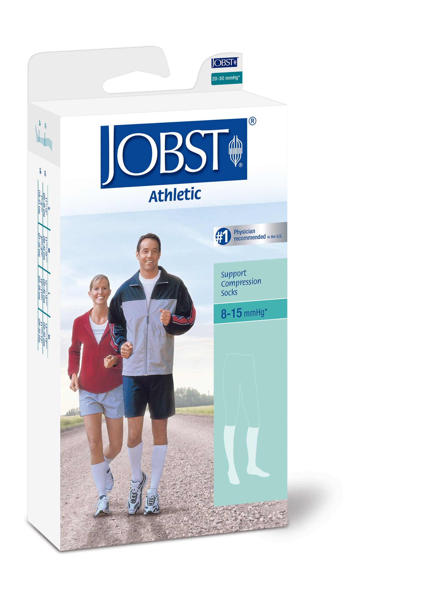 JOBST Athletic Compression Socks 8-15 mmHg Knee High Closed Toe
