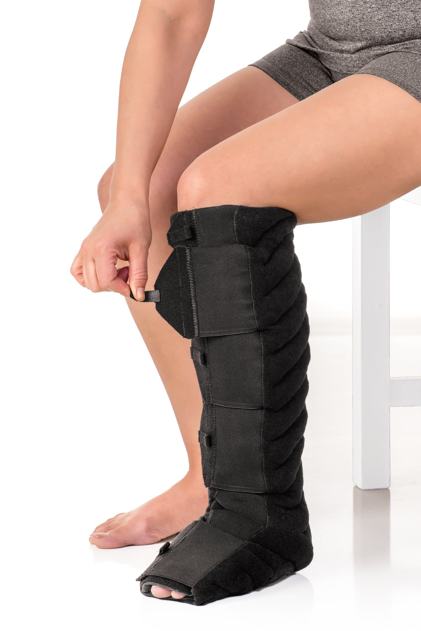 Below Knee (LE-AD) Open Toe, Black