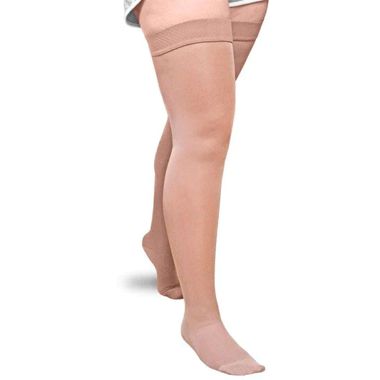 Thigh High Closed Toe, Silicone Top 20-30 mmHg