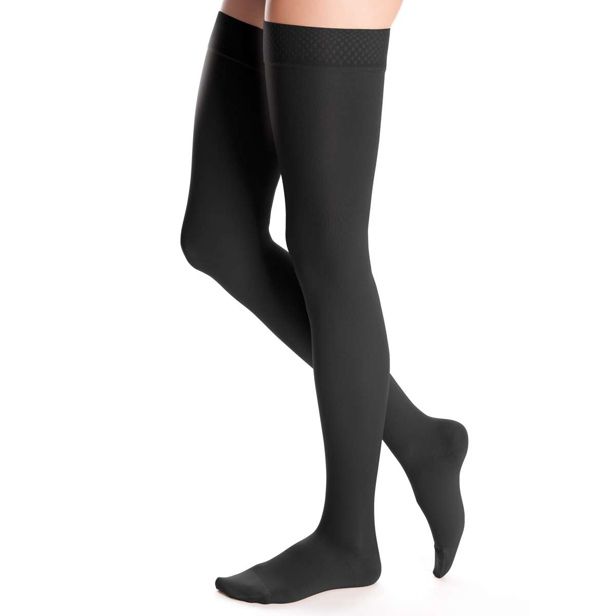 duomed advantage 20-30 mmHg thigh beaded topband closed toe petite