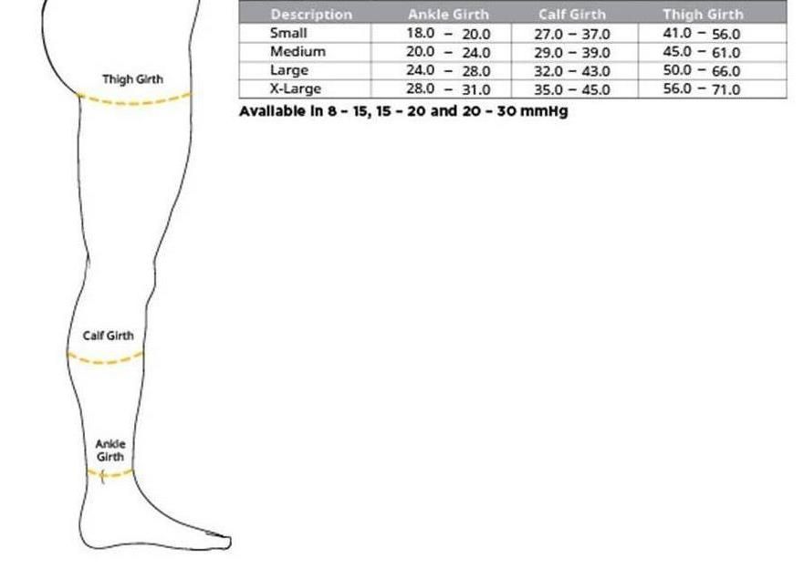 ExoSheer Below Knee Knit Top, Closed Toe 8-15 mmHG