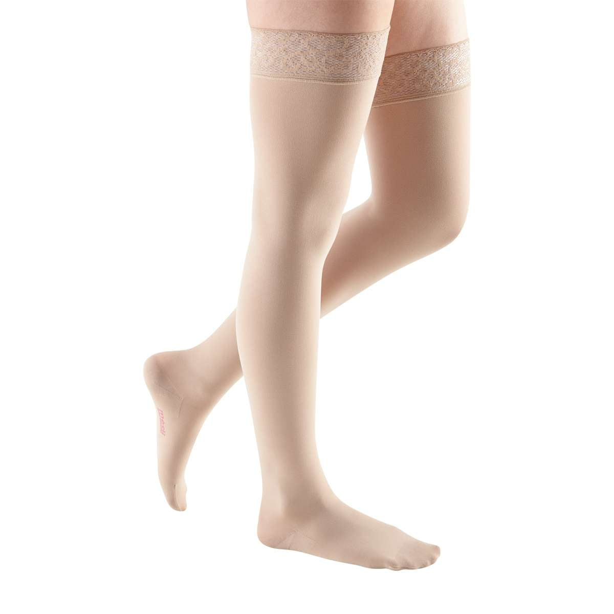 mediven comfort 20-30 mmHg thigh lace topband closed toe petite