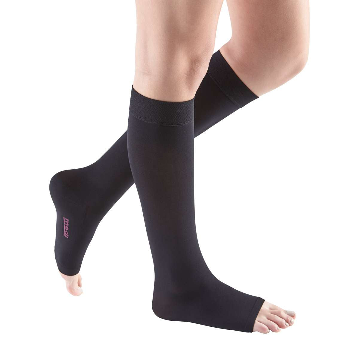 mediven comfort 30-40 mmHg calf extra wide beaded topband open toe