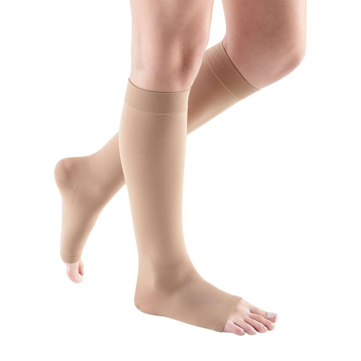 mediven comfort 30-40 mmHg calf extra wide beaded topband open toe