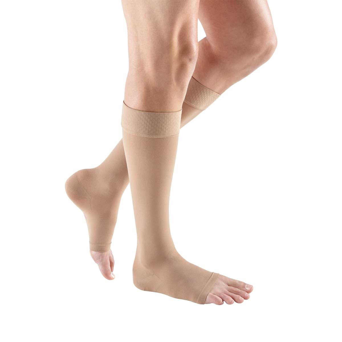 mediven plus 20-30 mmHg calf beaded topband open toe petite