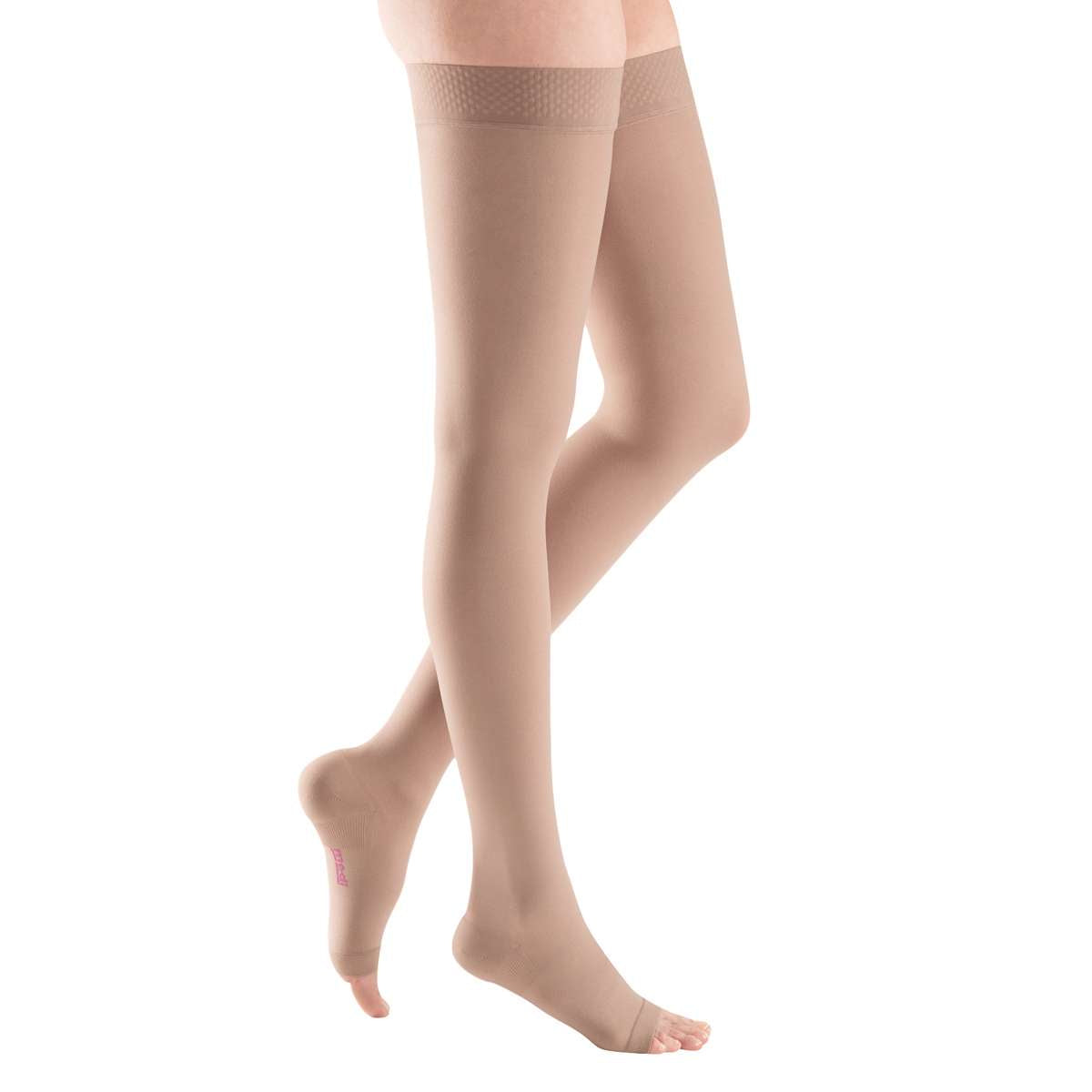 mediven plus 20-30 mmHg thigh beaded topband open toe standard