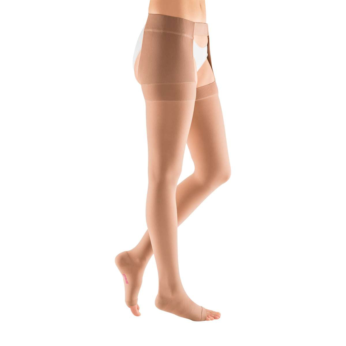 mediven plus 20-30 mmHg thigh waist attachment right open toe petite