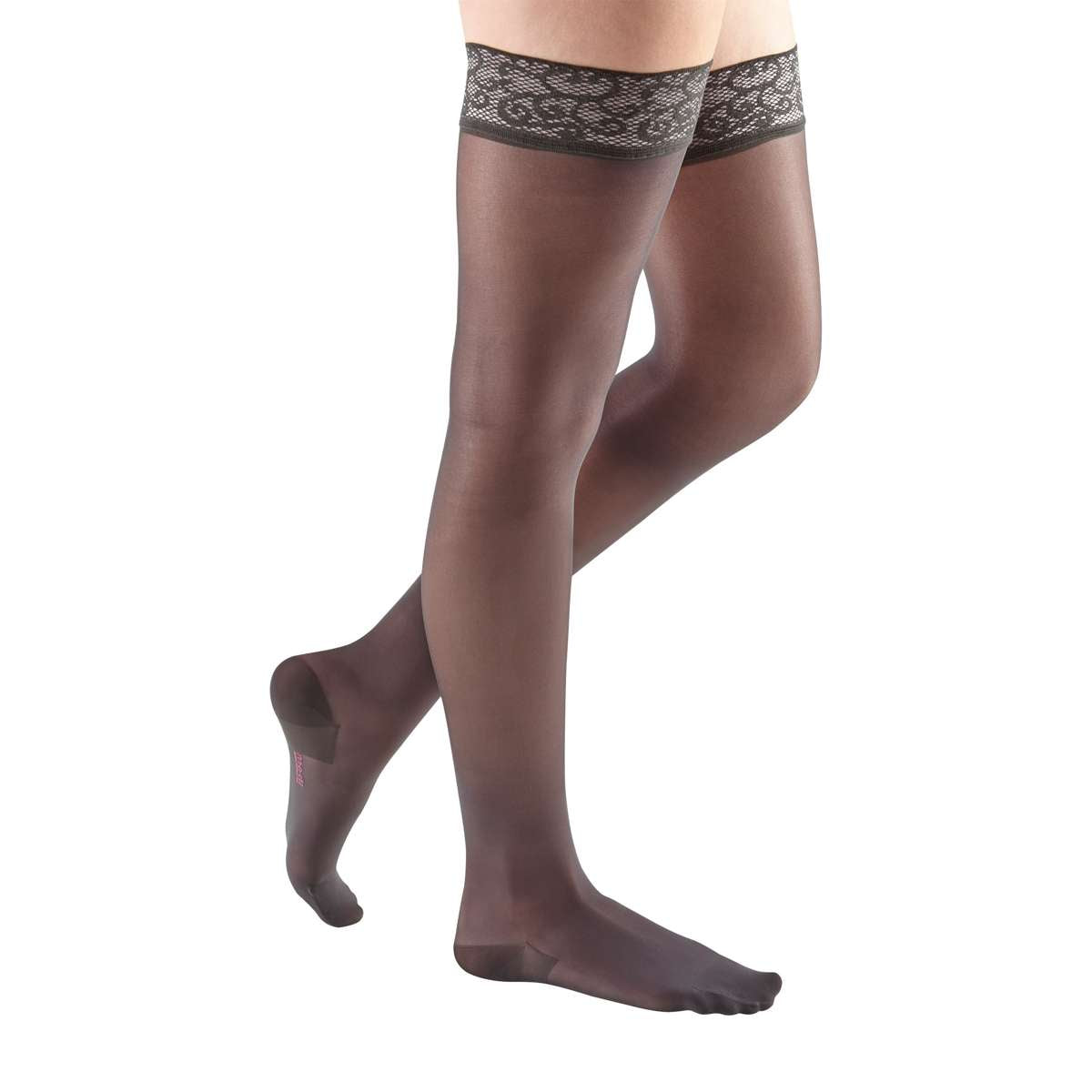 mediven sheer & soft 30-40 mmHg thigh lace topband closed toe standard
