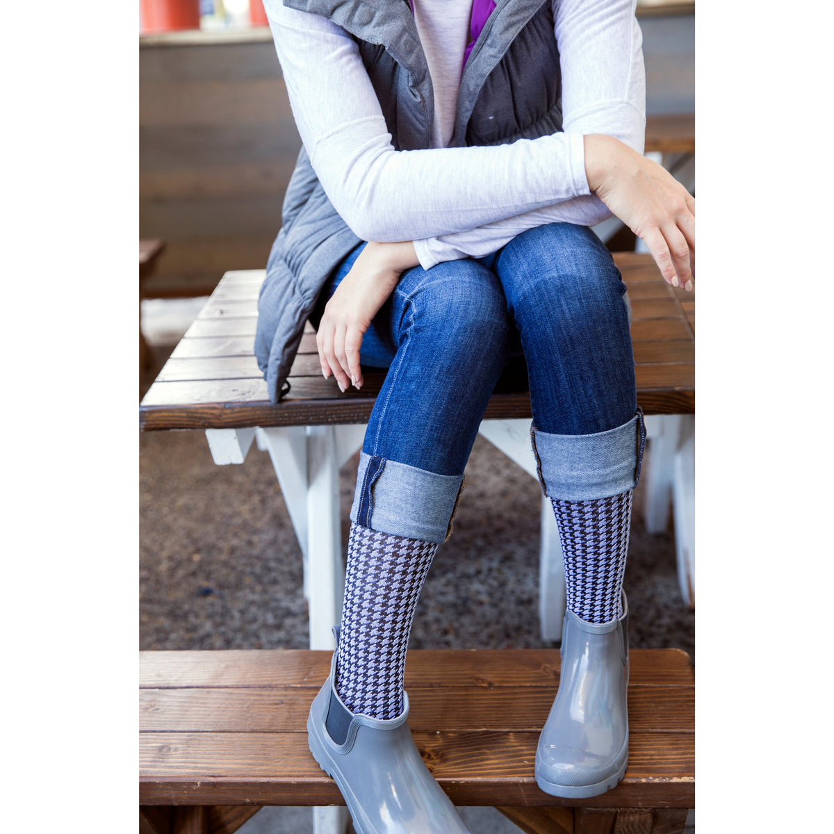 Compression Socks Teeth Rejuva Houndstooth Compression Socks 15-20 mmHg – Dunn Medical