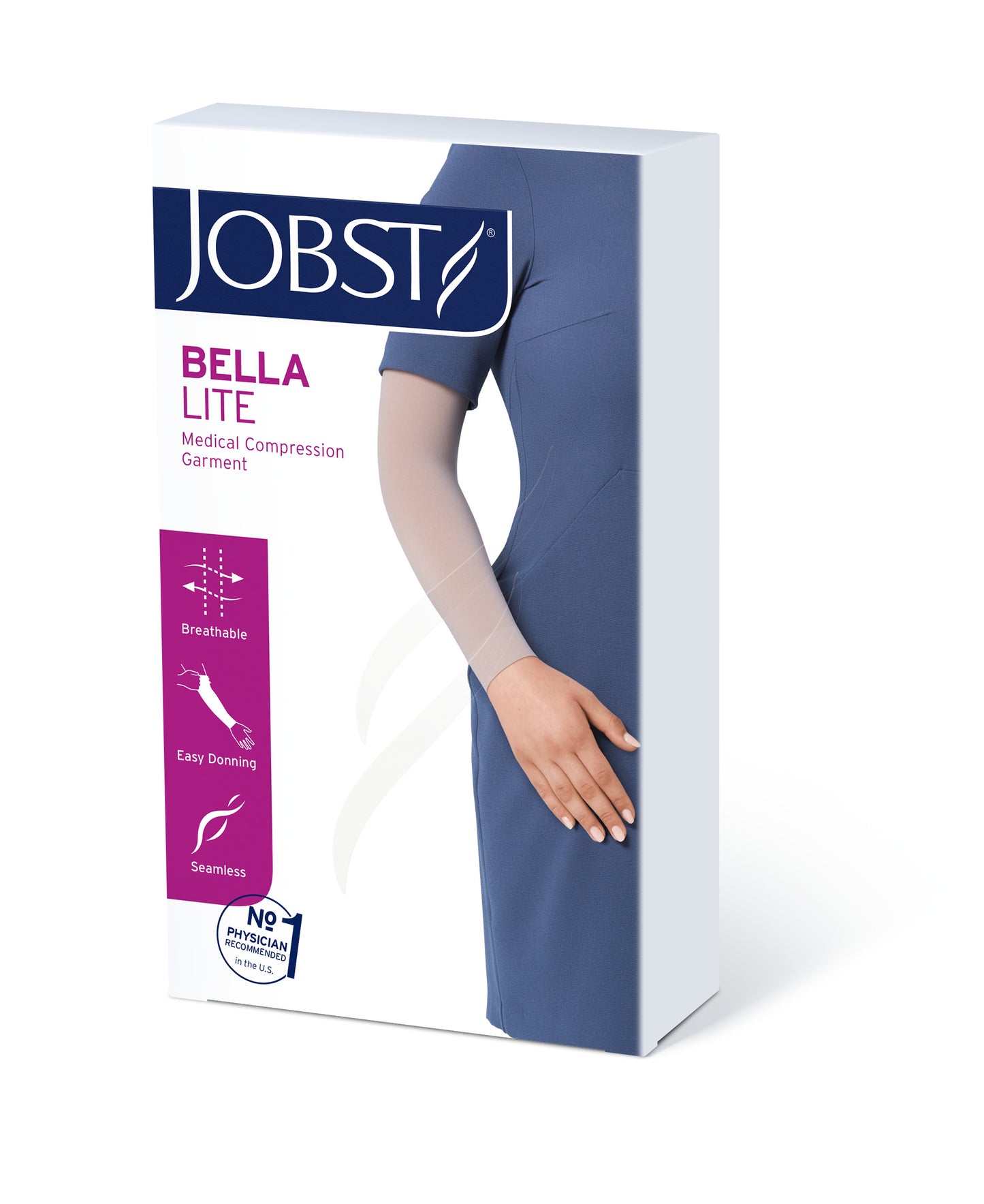 JOBST Bella Lite Compression Sleeves 20-30 mmHg Combined Armsleeve & Gauntlet Silicone Dot Band