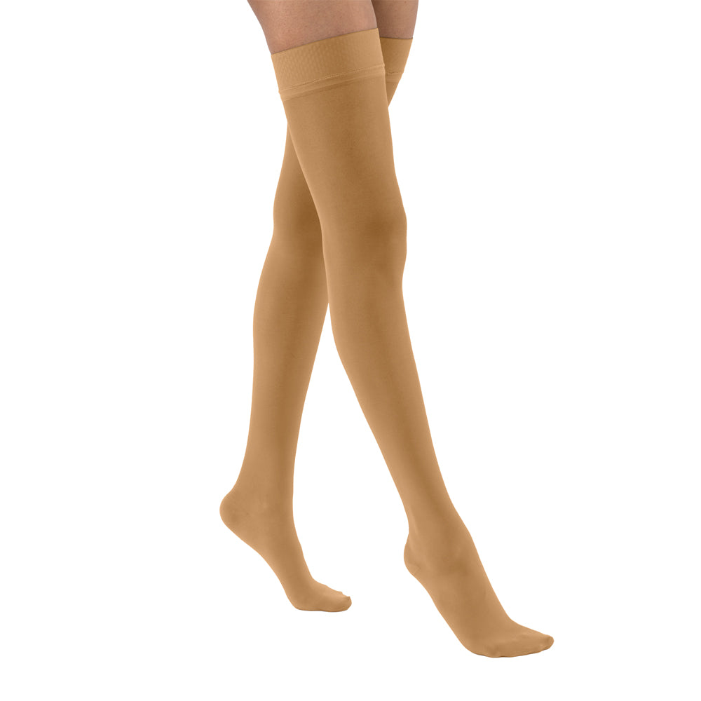 JOBST UltraSheer Compression Stockings 30-40 mmHg Thigh High Silicone Dot Band Closed Toe