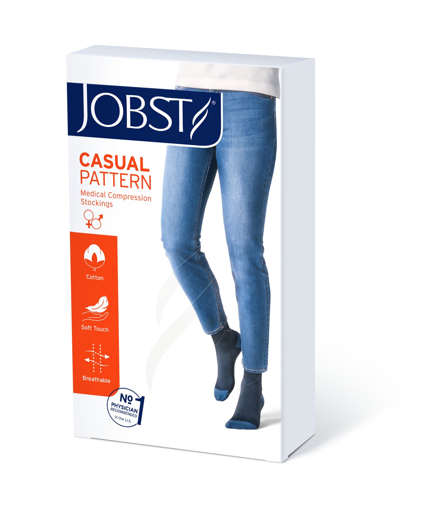 JOBST Casual Pattern Compression Socks 20-30 mmHg Knee High Closed Toe