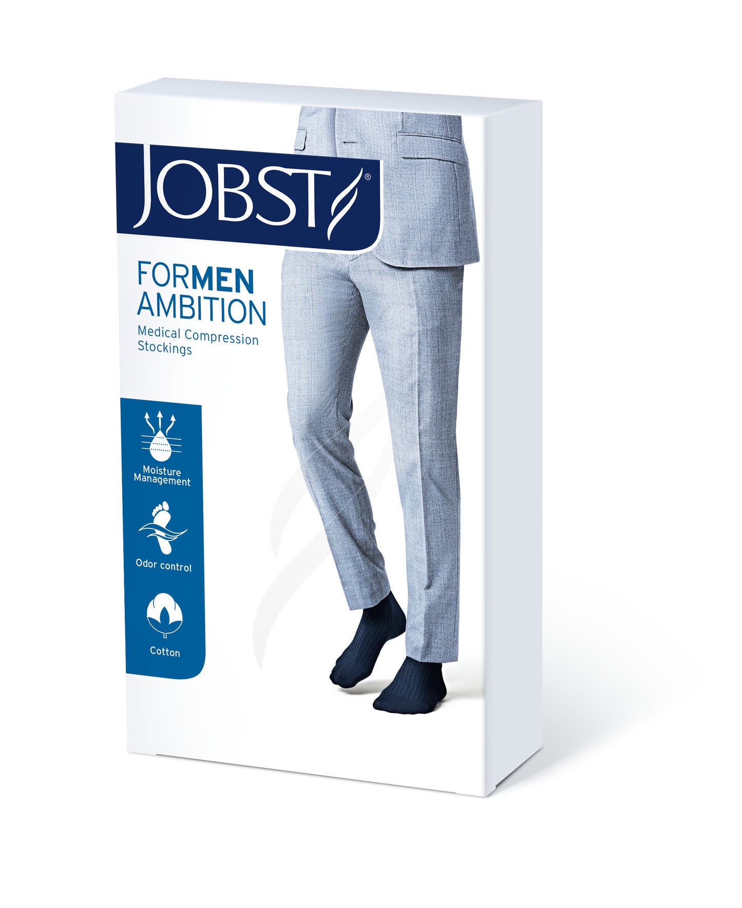 JOBST forMen Ambition Compression Socks 20-30 mmHg Knee High SoftFit Band Closed Toe