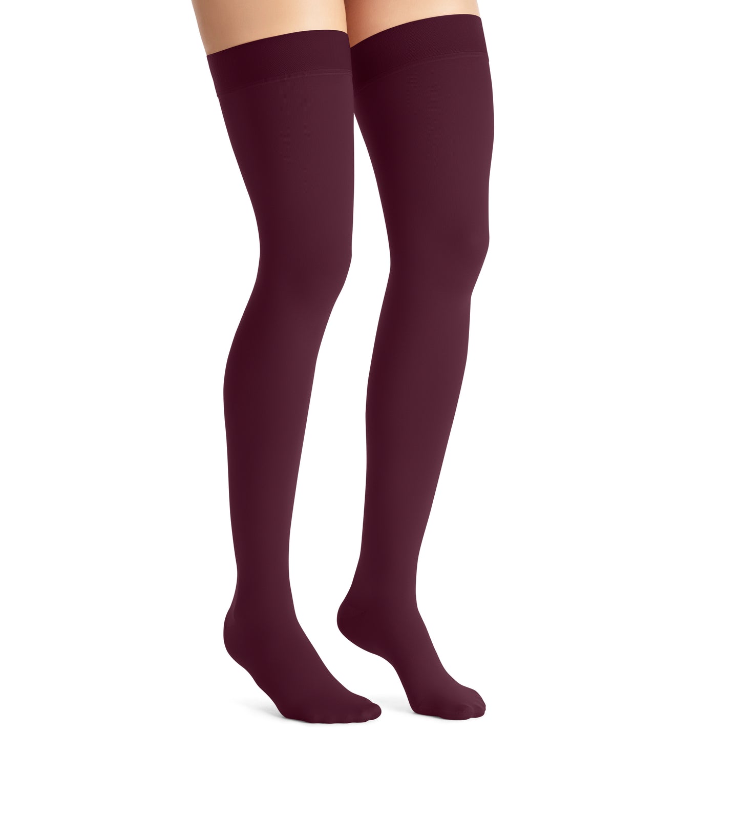 JOBST Opaque Compression Stockings 30-40 mmHg Thigh High Silicone Dot Band Closed Toe