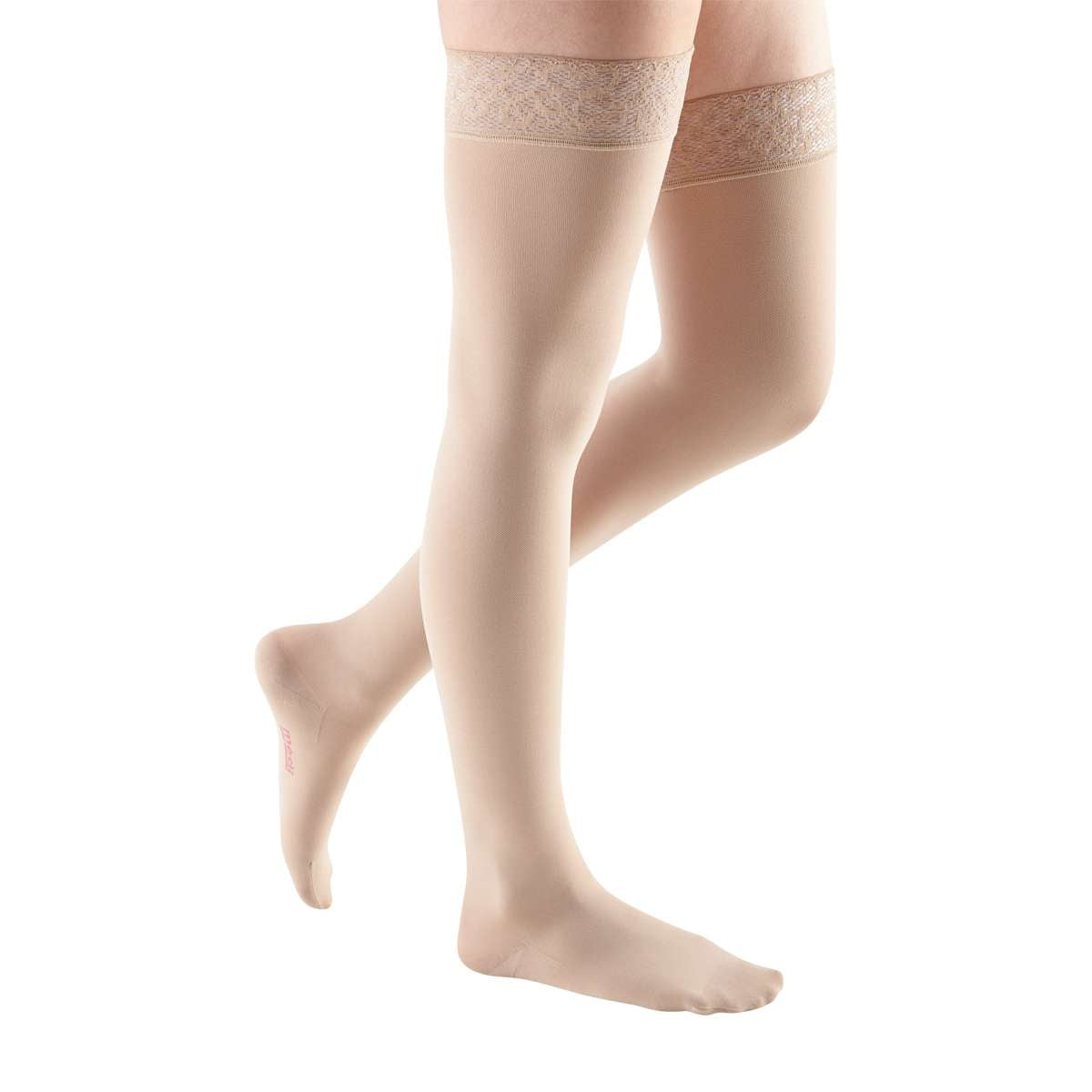 mediven comfort 15-20 mmHg thigh lace topband closed toe petite