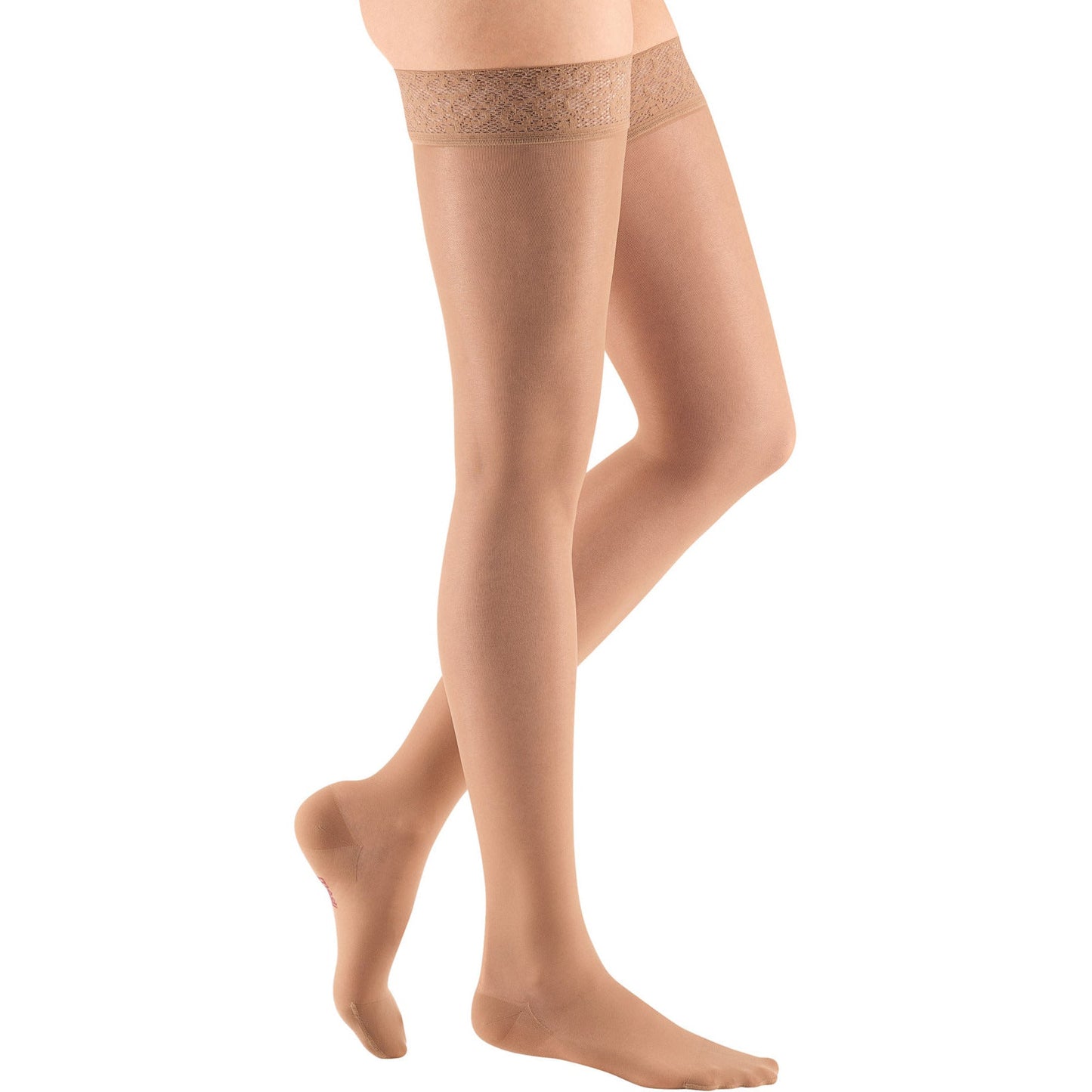 mediven sheer & soft 8-15 mmHg thigh lace topband closed toe standard