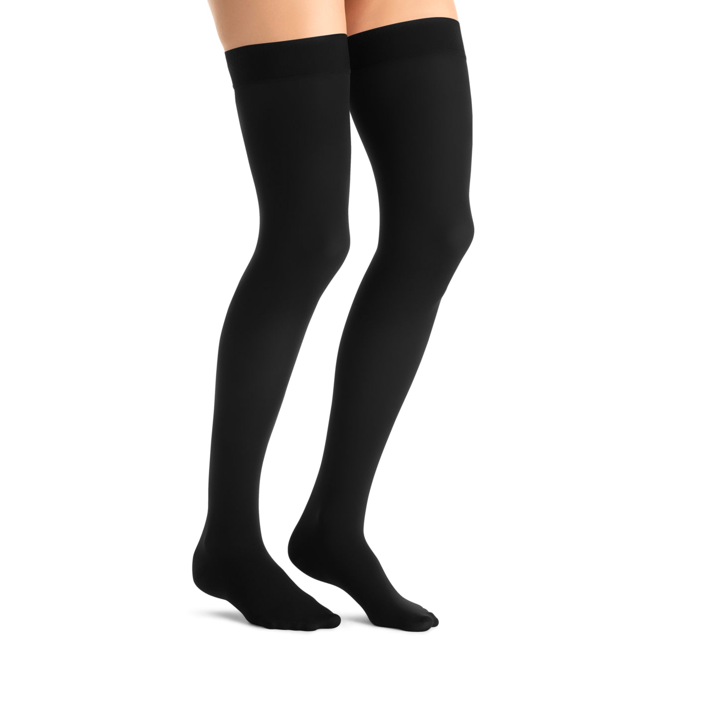 JOBST Opaque Compression Stockings 30-40 mmHg Thigh High Sensitive Band Closed Toe