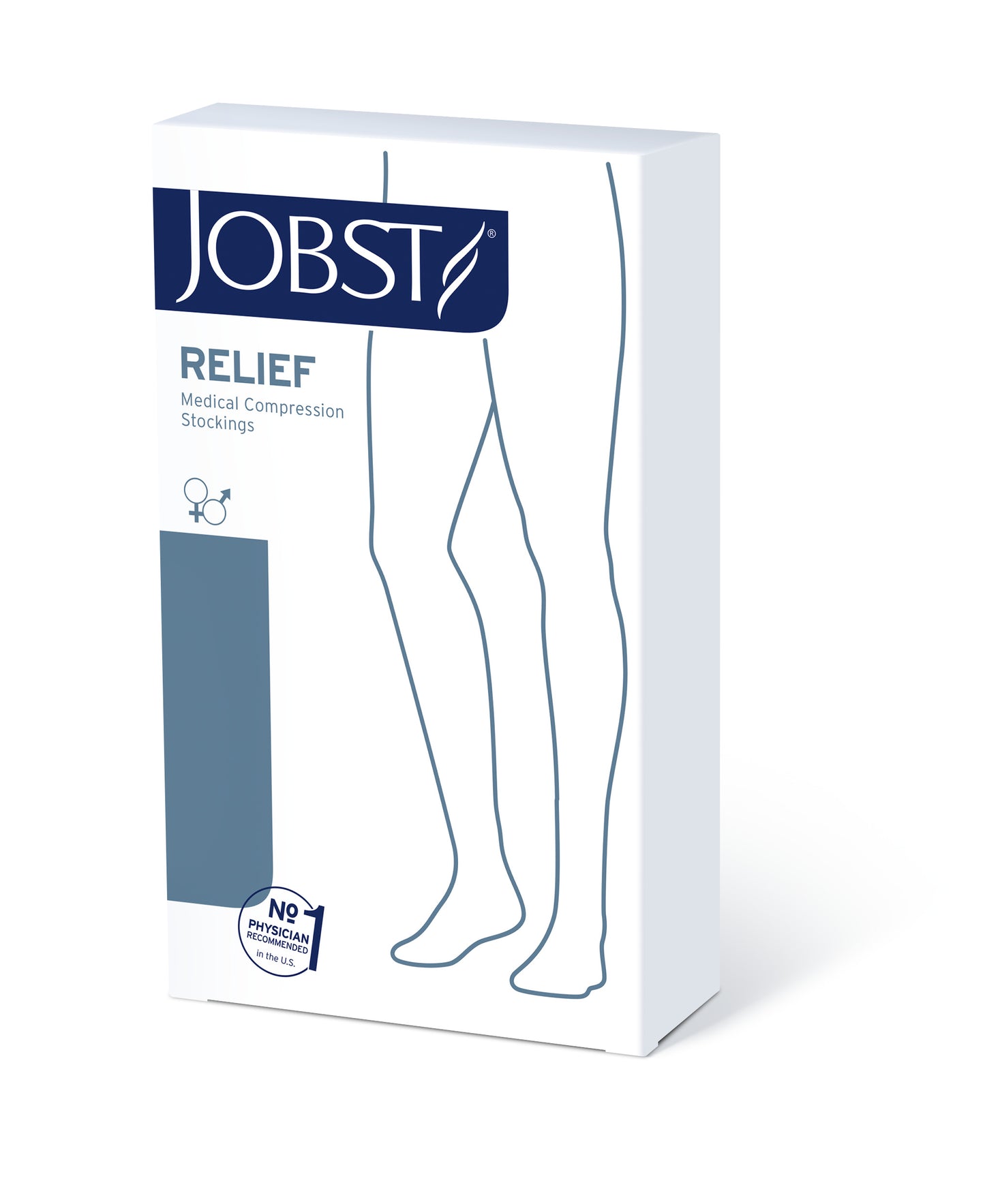 JOBST Relief Compression Stockings 20-30 mmHg Knee High Silicone Dot Band Open Toe