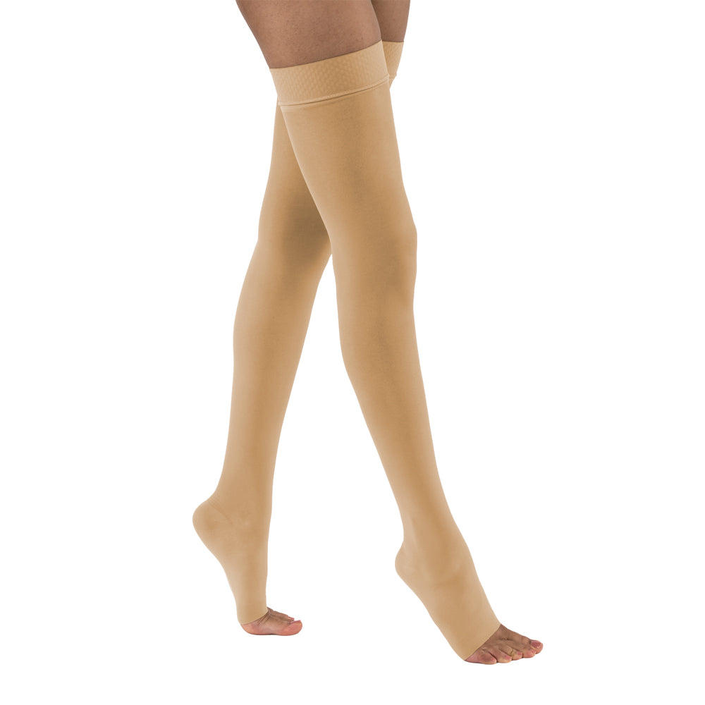 JOBST UltraSheer Compression Stockings 20-30 mmHg Thigh High Silicone Dot Band Open Toe