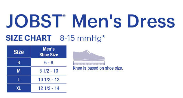 JOBST Men's Dress Compression Socks 8-15 mmHg Knee High Closed Toe