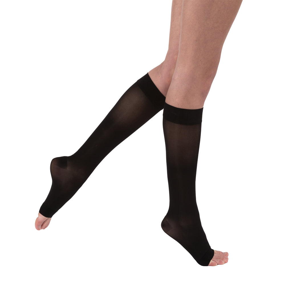 Single Leg Compression Stocking JOBST UltraSheer Compression Stockings 15-20 mmHg Knee High Open Toe ...