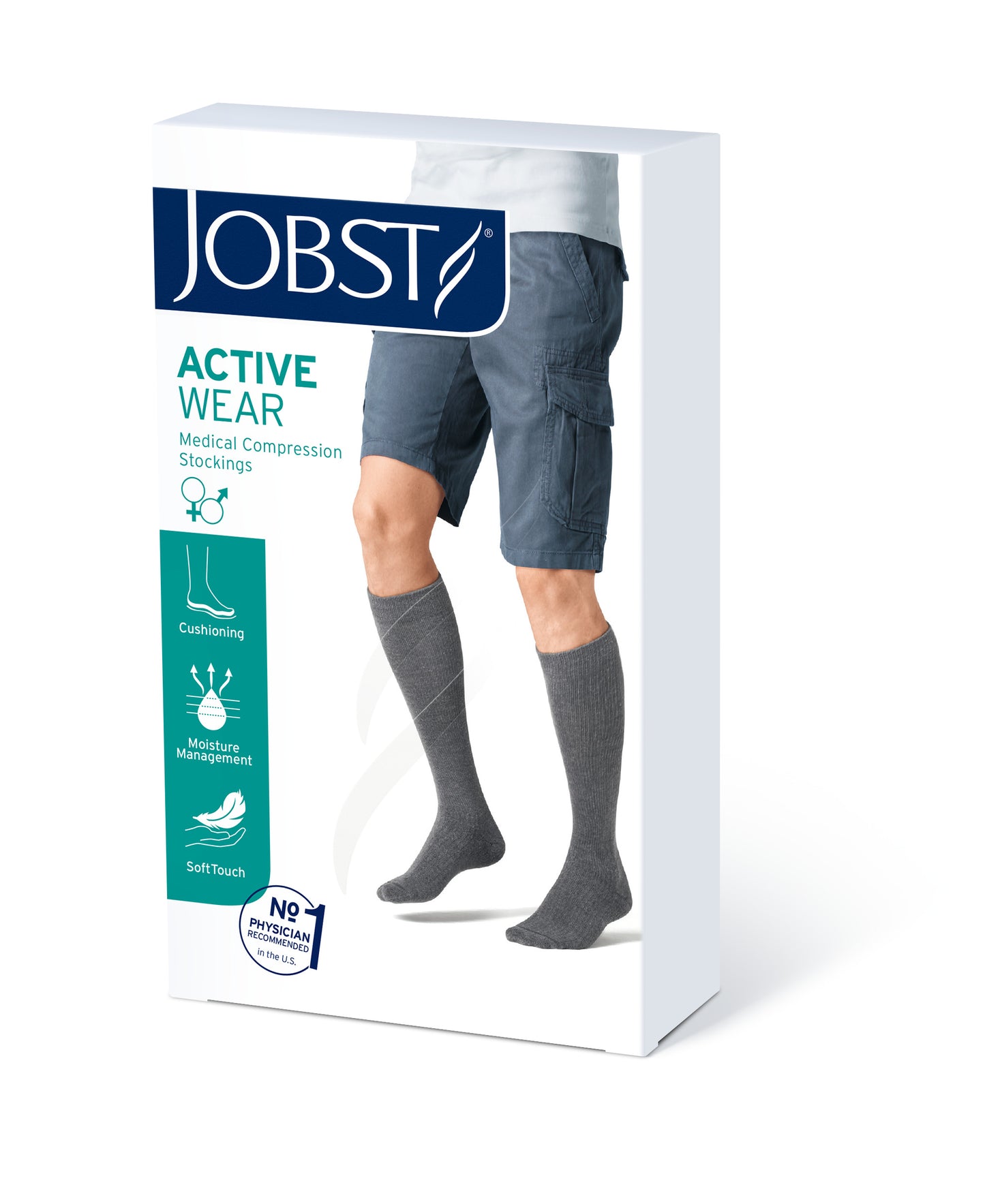 JOBST ActiveWear Compression Socks 20-30 mmHg Knee High Closed Toe