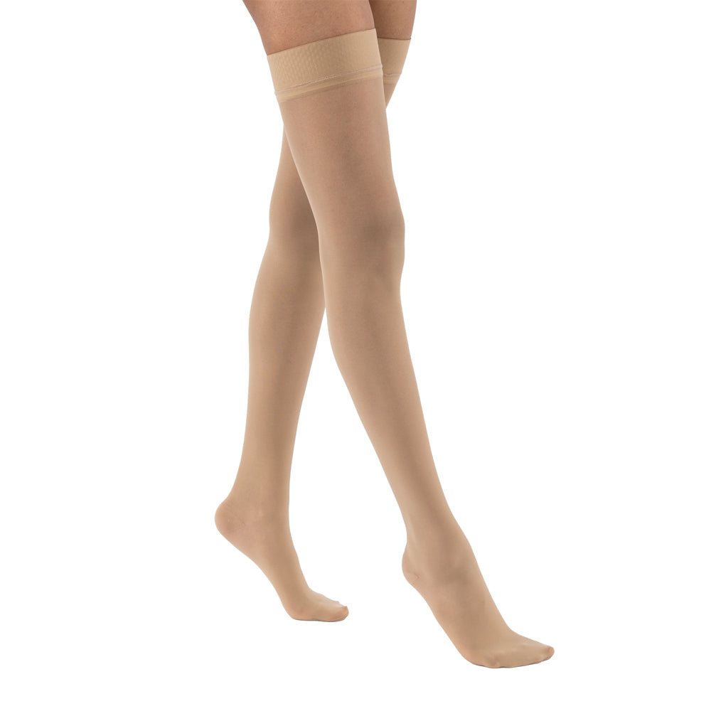 JOBST UltraSheer Compression Stockings 20-30 mmHg Thigh High Silicone Dot Band Closed Toe