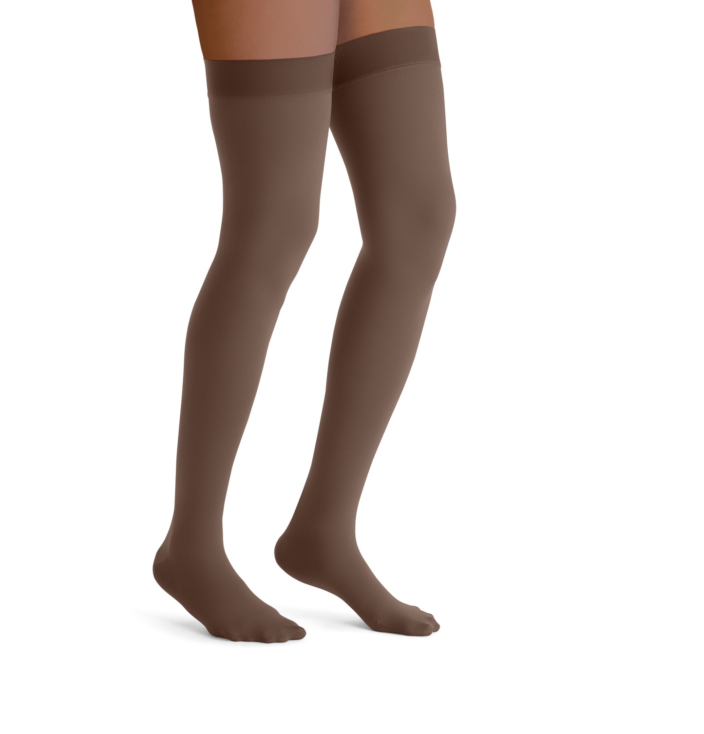 JOBST Opaque Compression Stockings 30-40 mmHg Thigh High Silicone Dot Band Closed Toe
